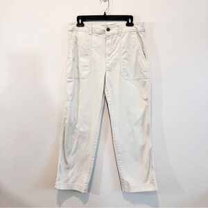 GAP Y2K Cargo Utility Girlfriend Khaki Pants Off White Cream Stretch 10 Mall